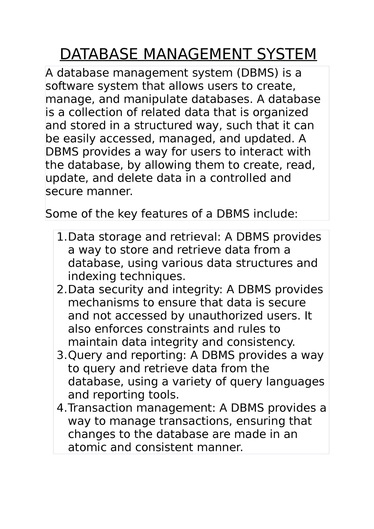 database management thesis