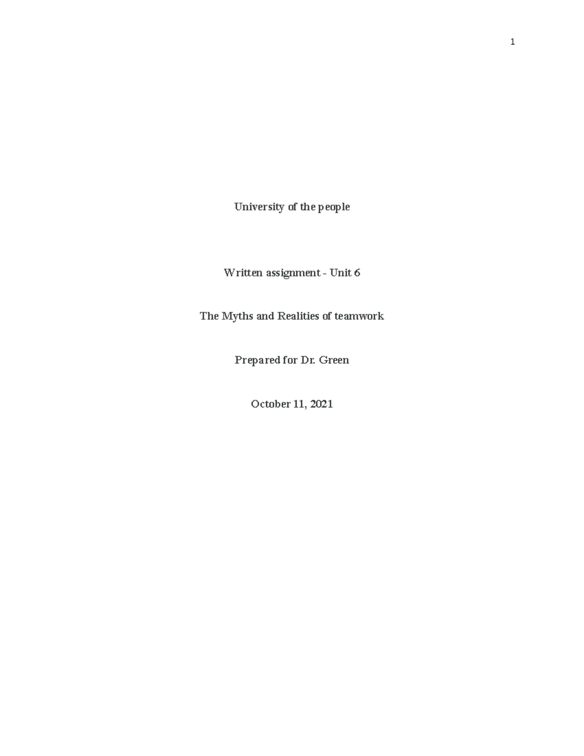 BUS 5113 written assignment unit 6 for Organizational Theory and ...