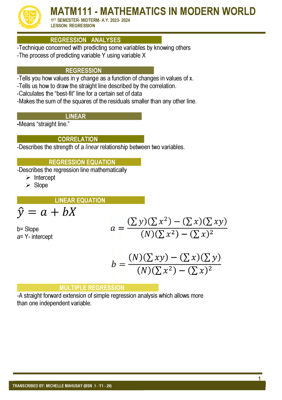 MATM111 Lesson 6 Regression 1 ST SEMESTER MIDTERM A 2023 2024   Thumb 1200 1698 