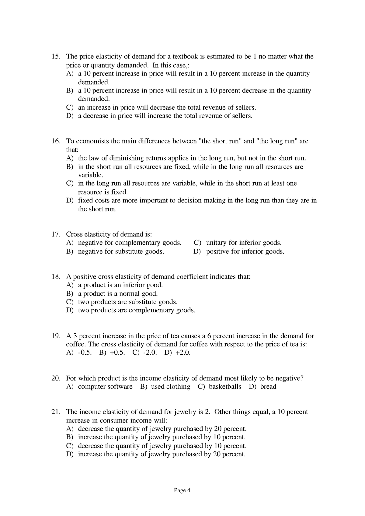 Elasticities and Applications - Page 4 The price elasticity of demand ...