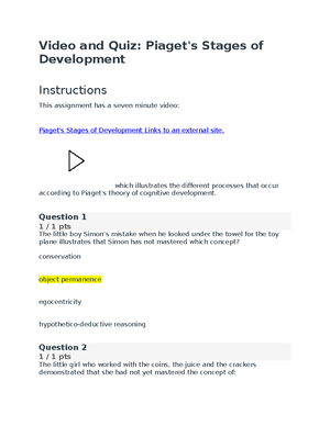 Video and Quiz Piaget s Stages of Development Video and Quiz