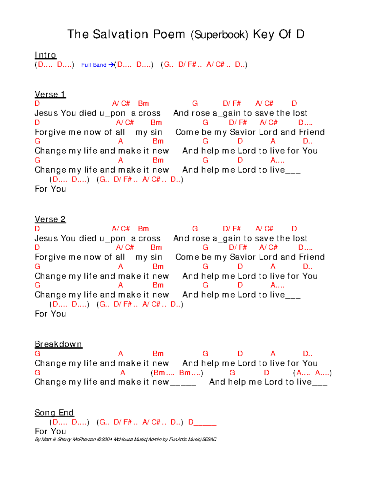 The Salvation Poem Superbook D Th e Salvat ion Poem (Superbook) Key