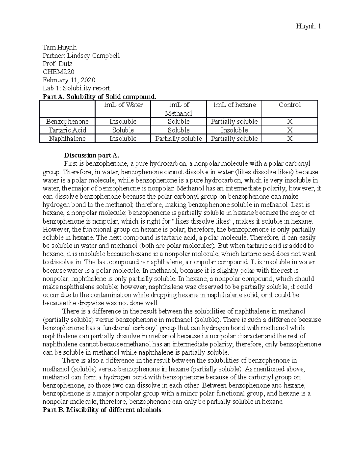 lab solubility assignment lab report active