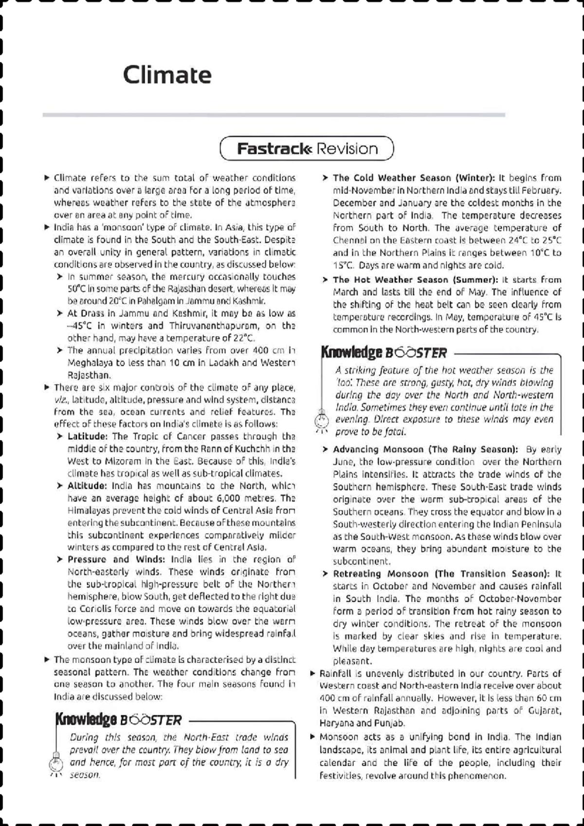 C l i m a t e - practice set for climate chapter class 9 - Climate ...