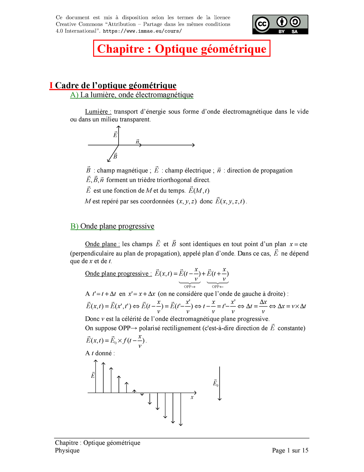 Optique Geometrique B Cours - - Studocu