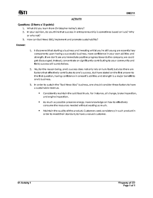 01 Laboratory Exercise 1 - IT 01 Laboratory Exercise 1 *Property Of STI ...