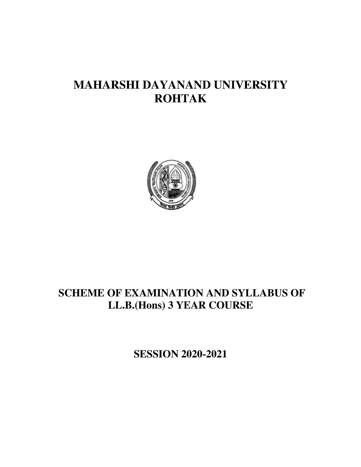 4 10 Syllabus OF LL.B.(Hons) 3 YEAR Course Llb Hons. 3 Year - MAHARSHI ...