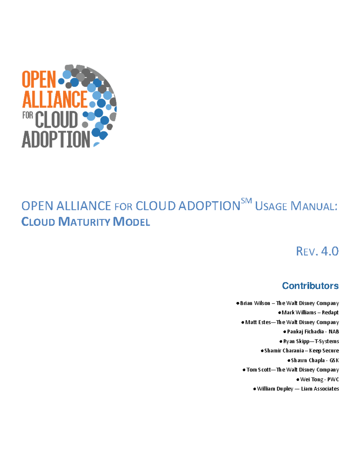 OACA-Cloud Maturity Model (CMM) Usage Manual v4 - OPEN ALLIANCE FOR ...