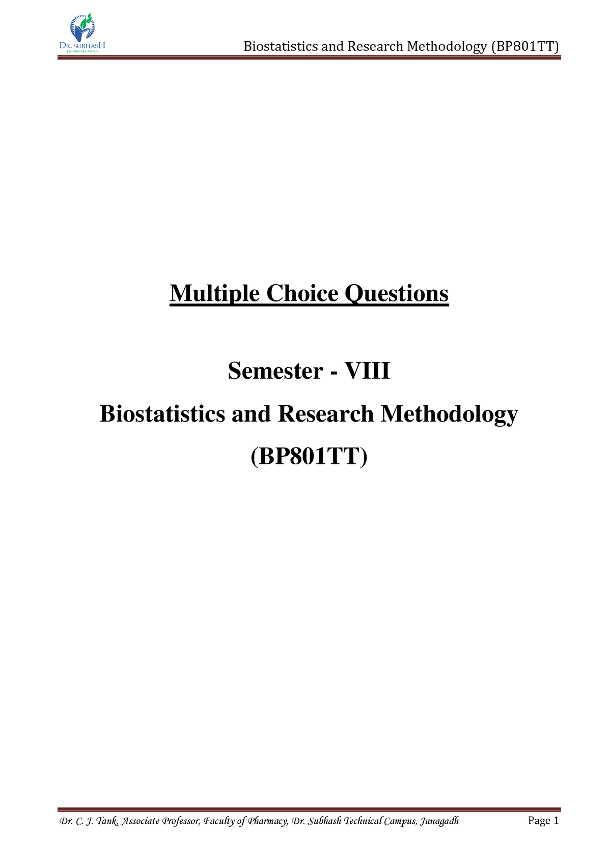 biostatistics and research methodology previous question papers aktu