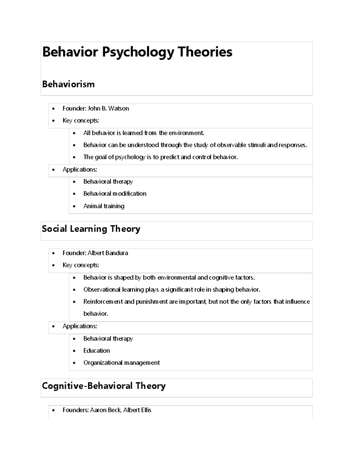 Behavior Psychology Theories - Behavior Psychology Theories Behaviorism ...