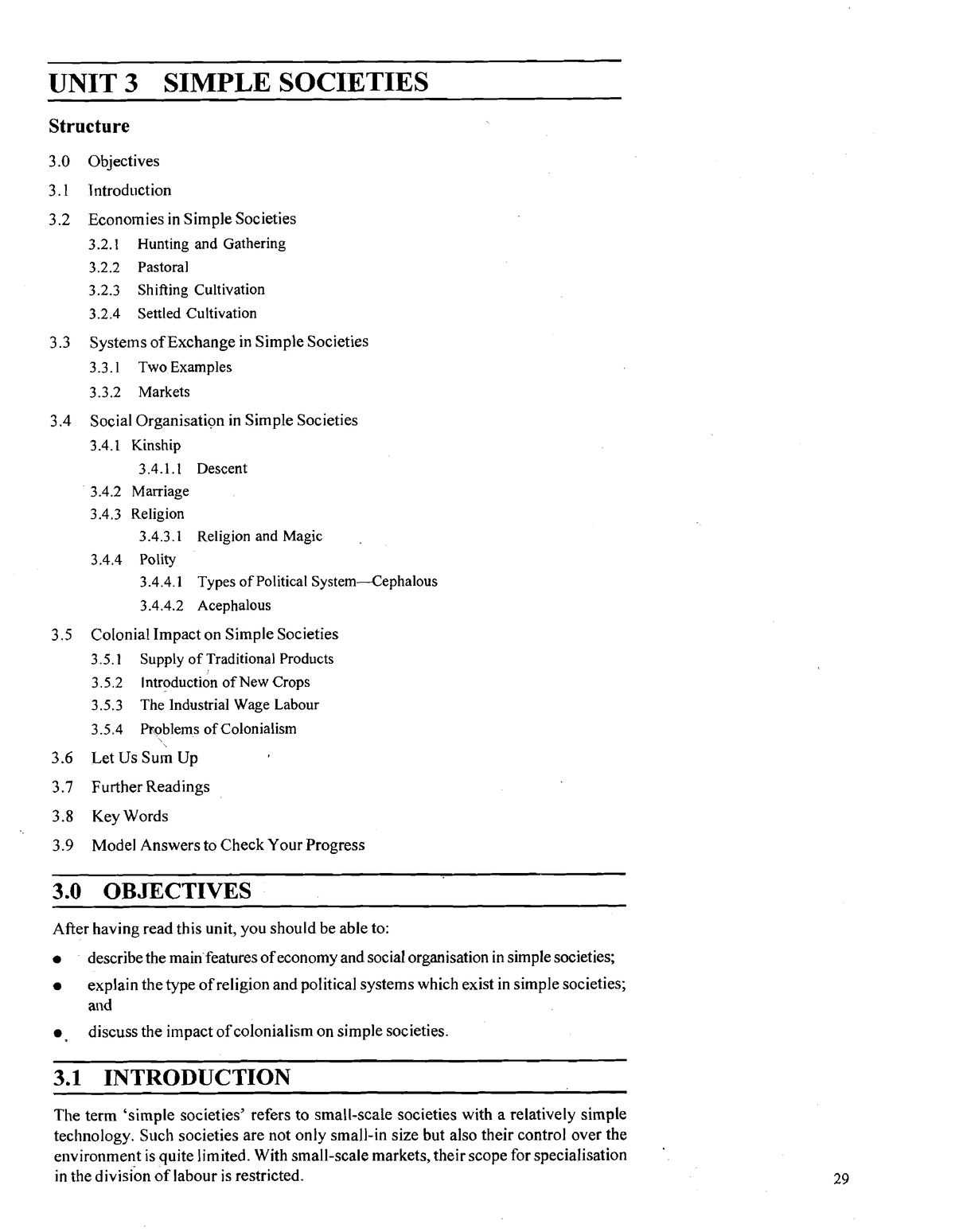 Unit3 - Practice Material - UNIT 3 SIMPLE SOCIETIES Structure 3 ...