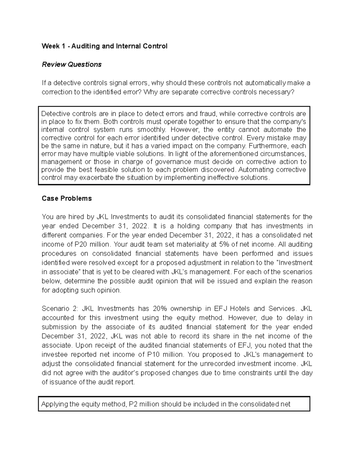 Auditing In CIS Introduction - Week 1 - Auditing And Internal Control ...