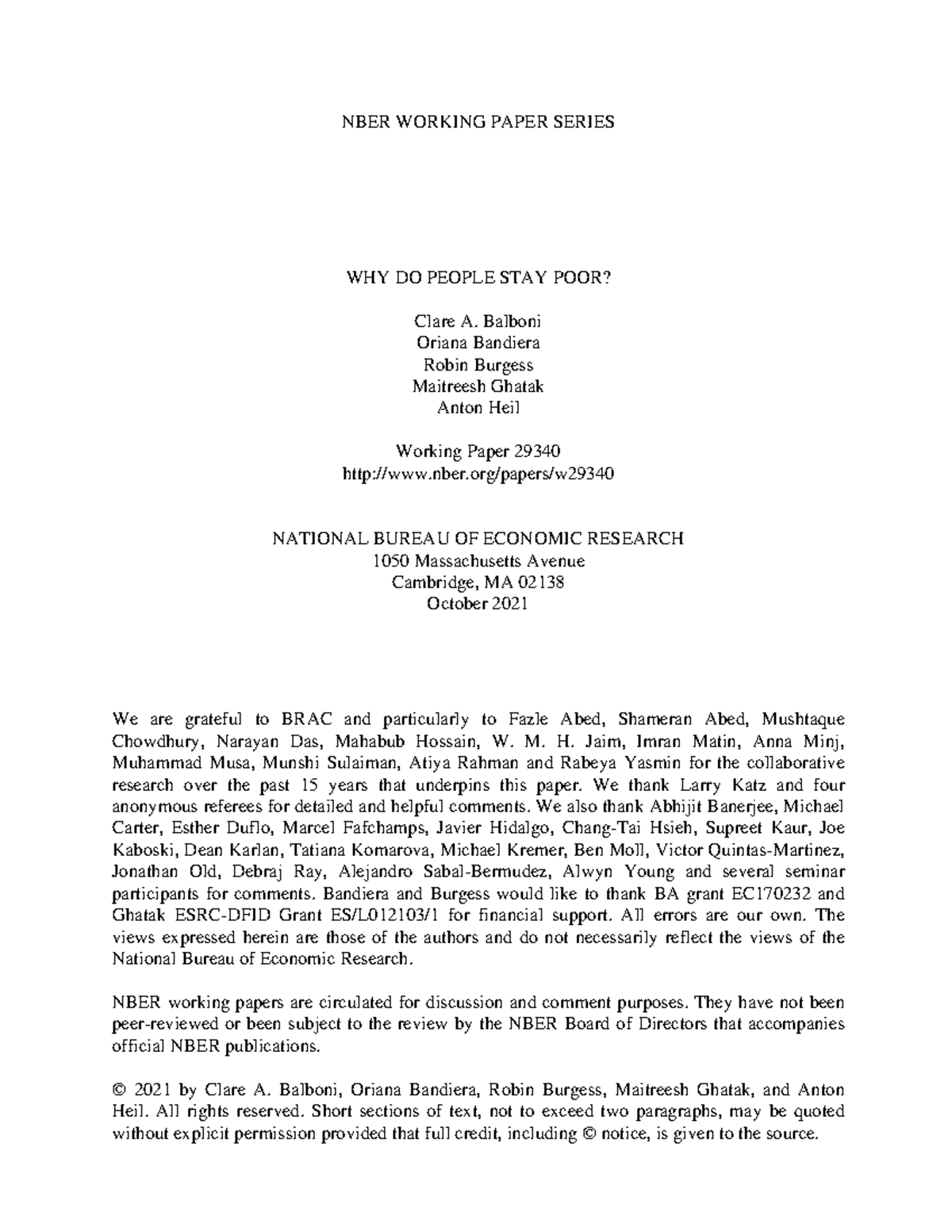 W29340 - A book for no reason posted - NBER WORKING PAPER SERIES WHY DO ...