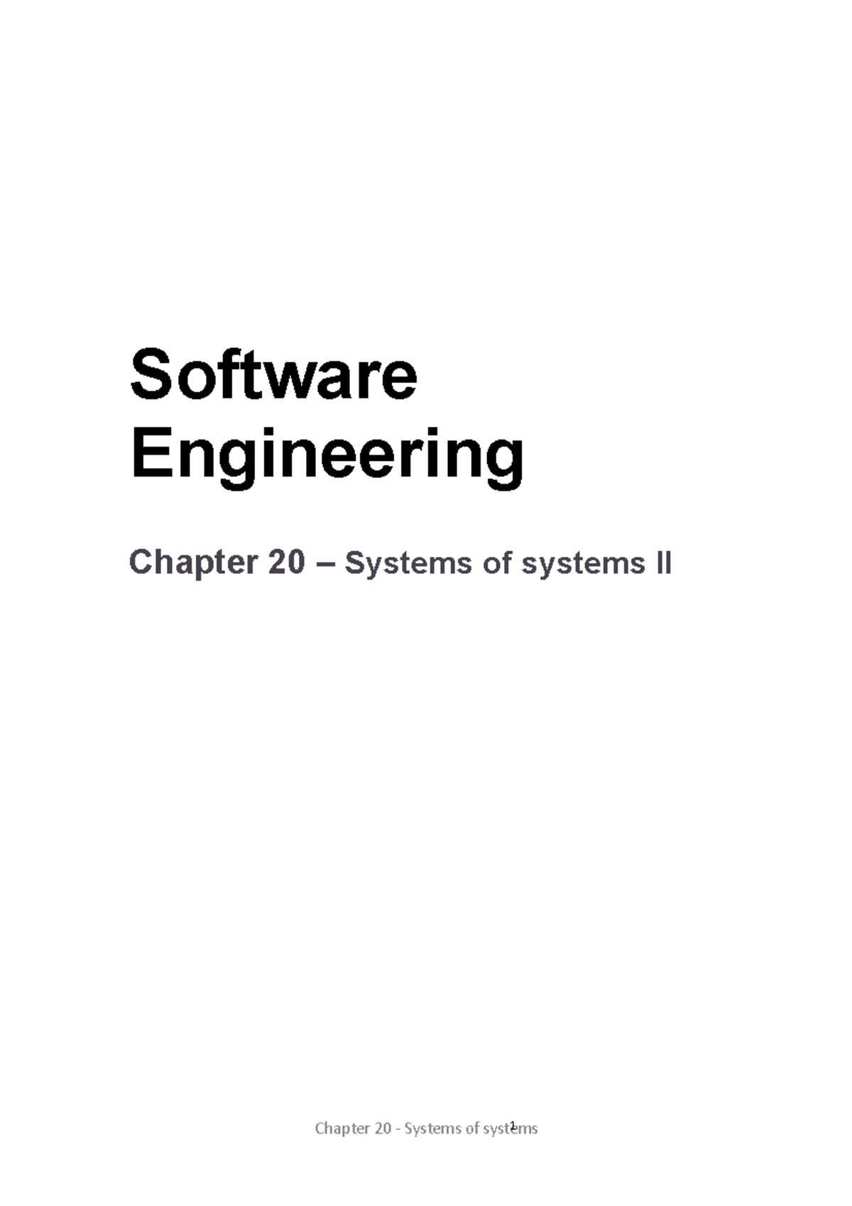 Software Engineering Ch20 Systems Of Systems Lecture 2 Software Engineering Chapter 20 Software Engineering Ch20 Systems Of Systems Lecture 2 Software Engineering Chapter 20