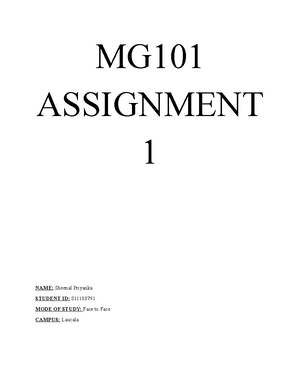 Introduction to Management: Management Assessment Semester 1 2021 ...