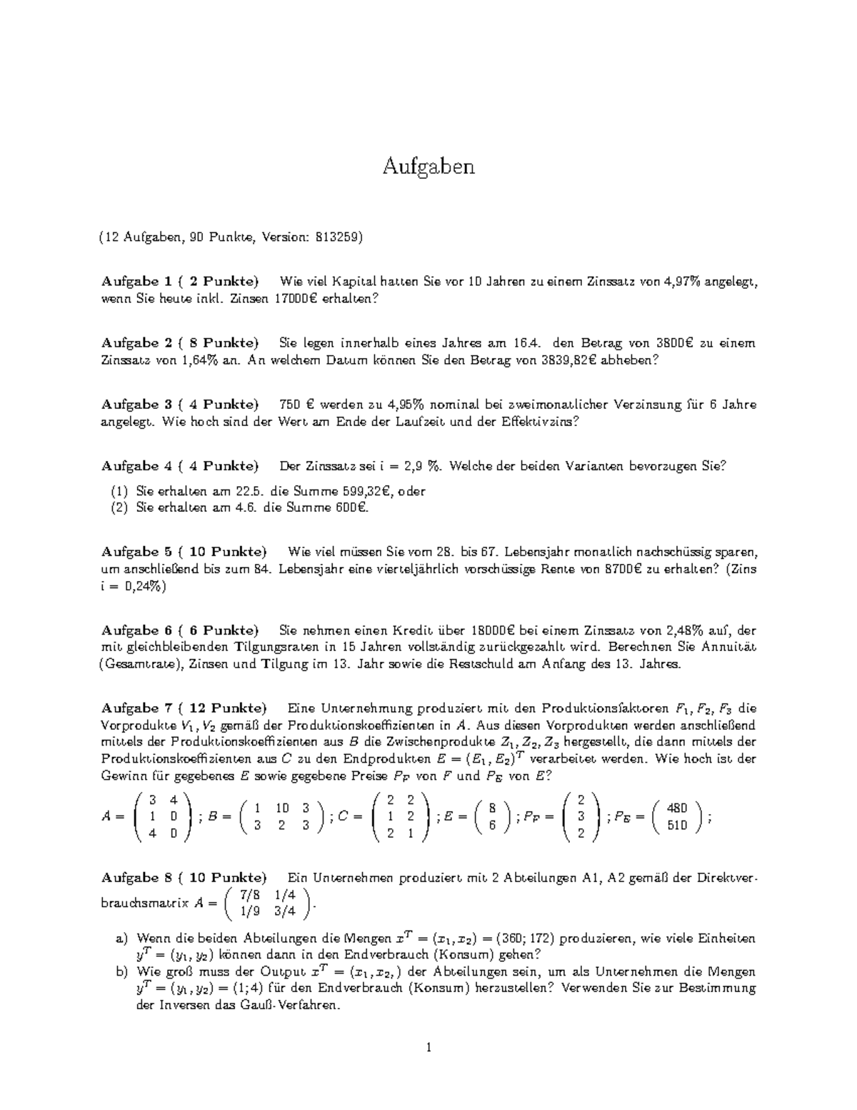 EMAufgaben+Lösungen 5 - Aufgaben (12 Aufgaben, 90 Punkte, Version ...