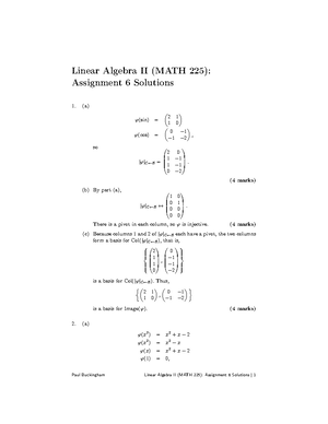 HW8 - HW8 - Math 225 (Q1) Homework Assignment 8. Show That The Second ...