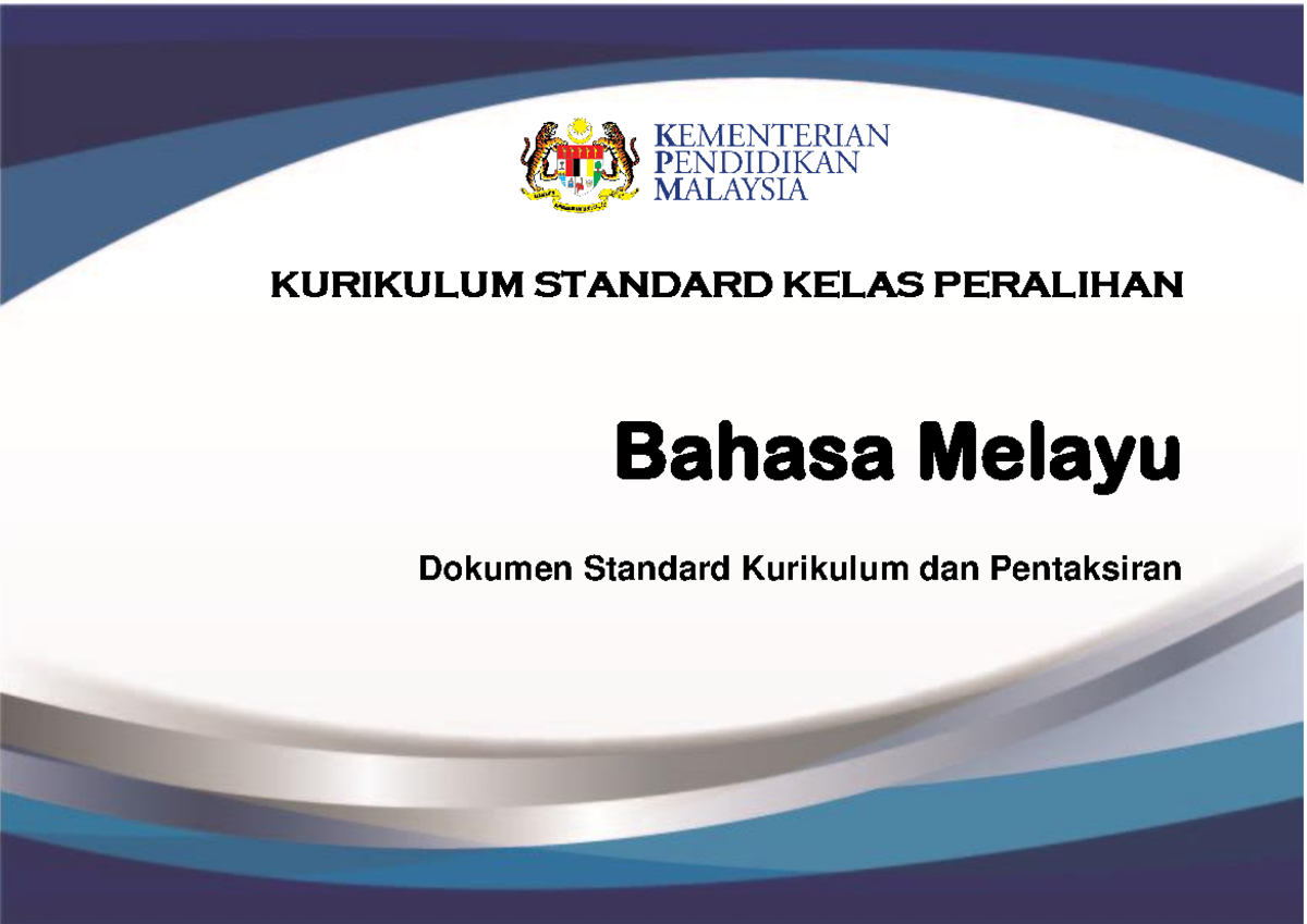 DSKP KSKP Bahasa Melayu ( Peralihan) - Dokumen Standard Kurikulum Dan ...