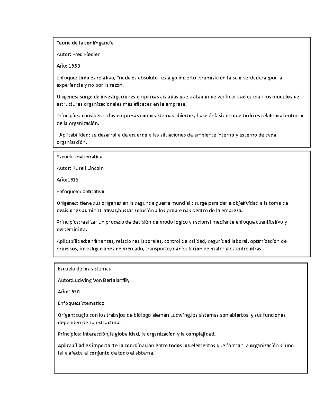 Mapa Conceptual Escuelas - Administracion - Unsa - Studocu