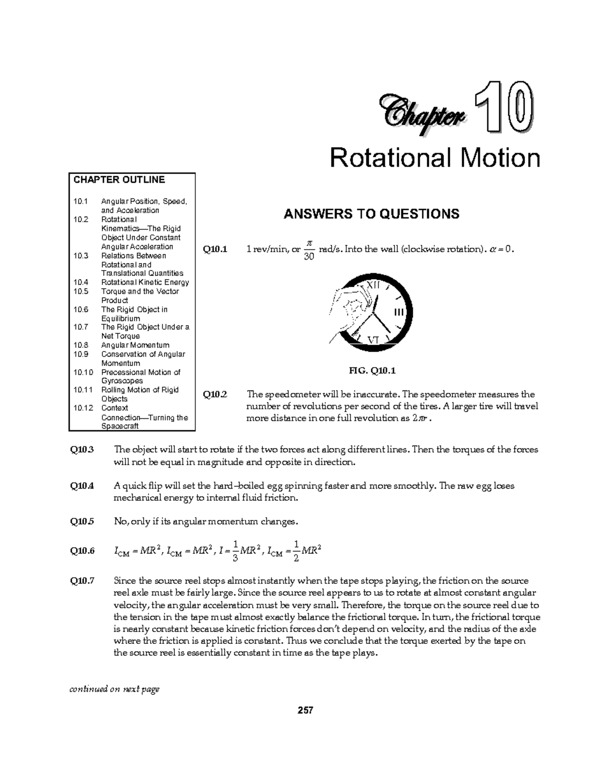 SM PDF chapter 10 Solution manual for all physics assignments in
