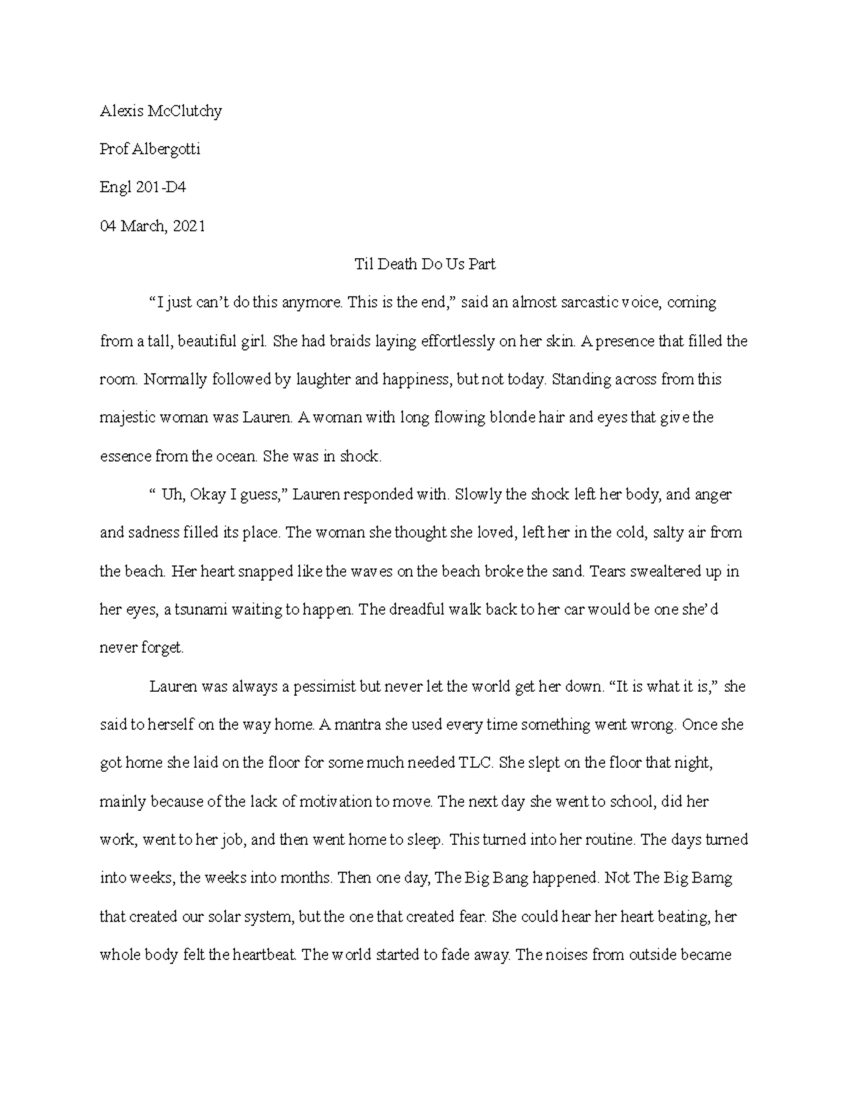 creative writing paper 2