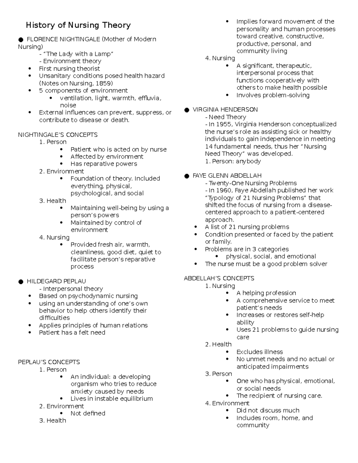 Theoretical Foundation n Nursing Lesson 2 (Florence Nightingale, Lady ...