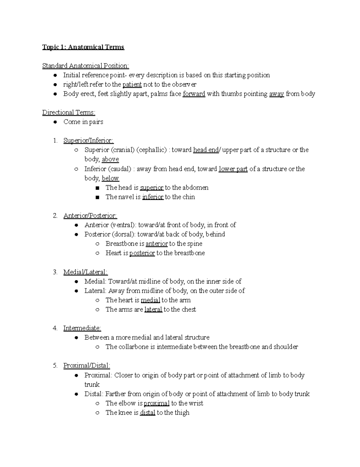 ANP 1106 - Summary Human Anatomy and Physiology II - Topic 1 ...