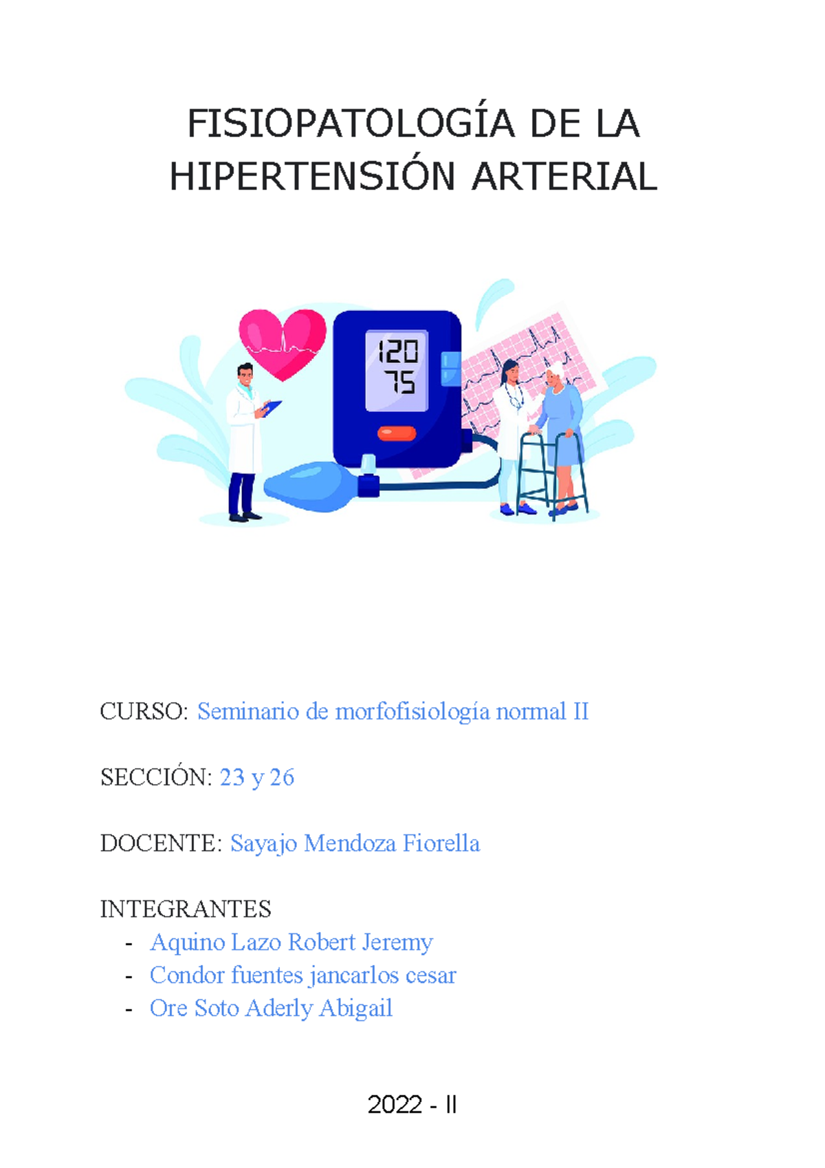 S 1 Fisiopatología De La Hipertensión Arterial FisiopatologÍa De La