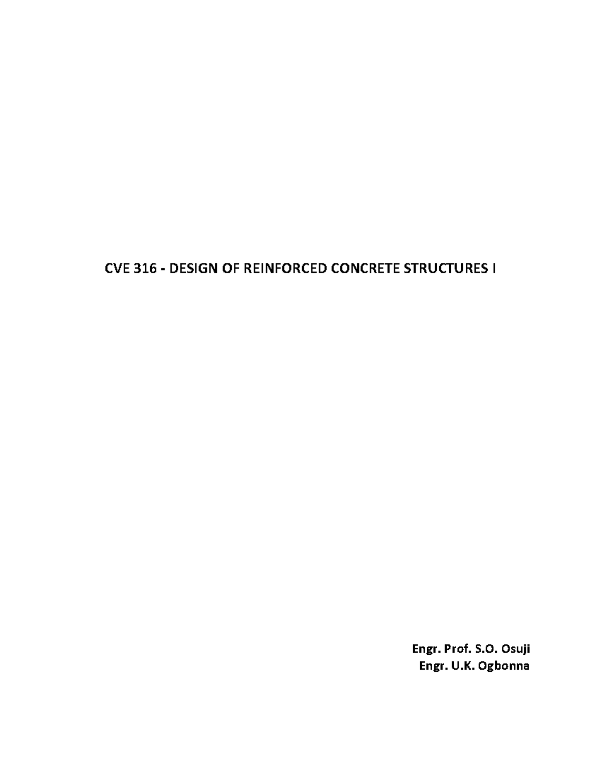 CVE 316 Lecture NOTE - Beam structure and eurocode - CVE 316 - DESIGN ...