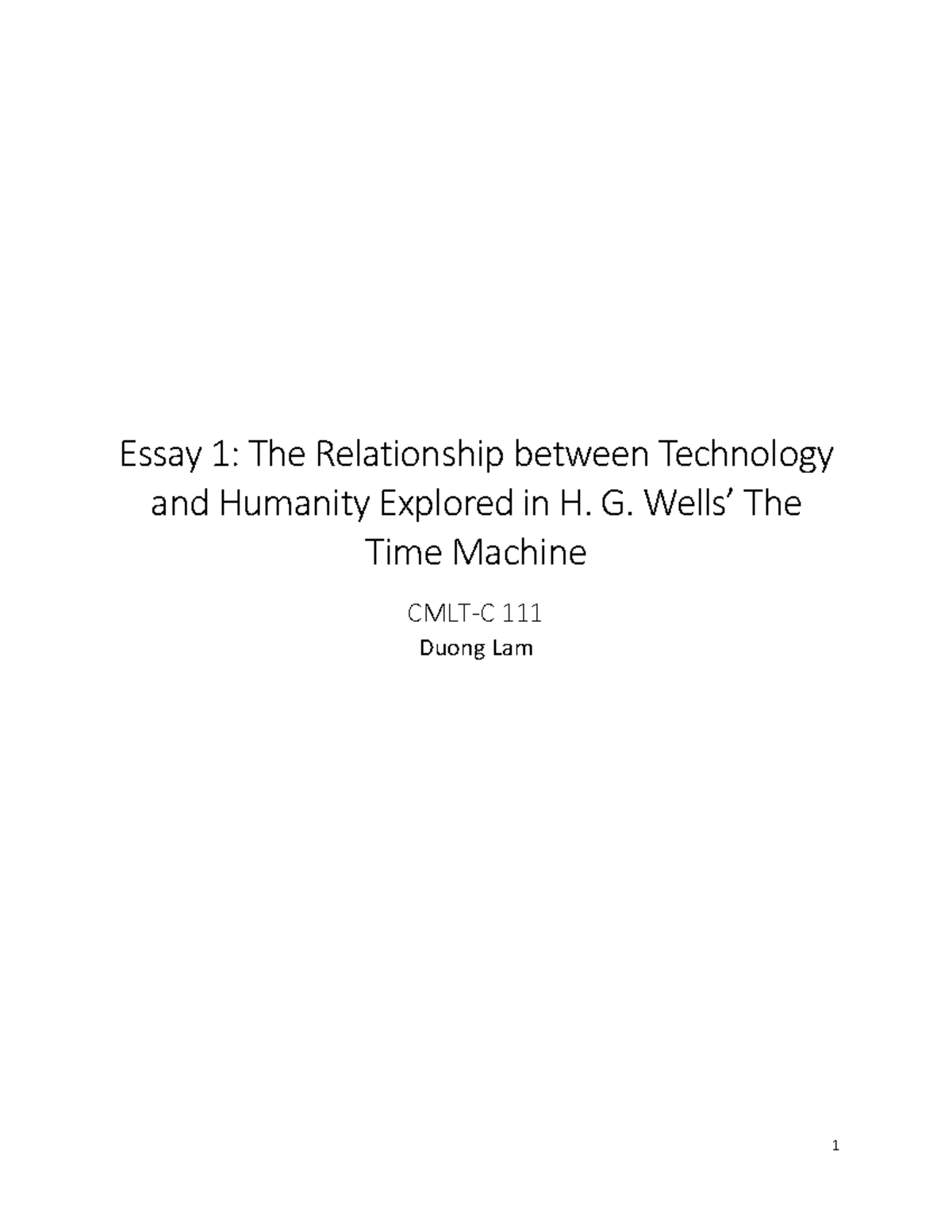 time machine invention essay