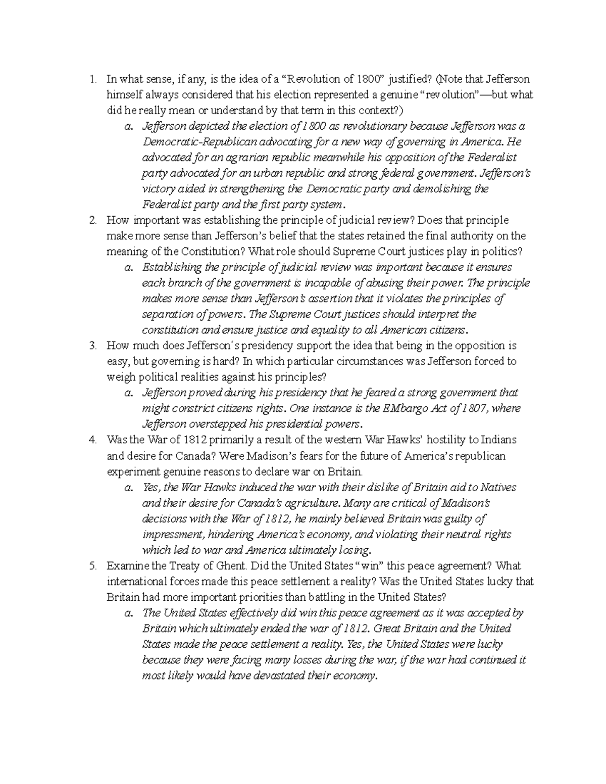 The Jefferson Years - In what sense, if any, is the idea of a ...