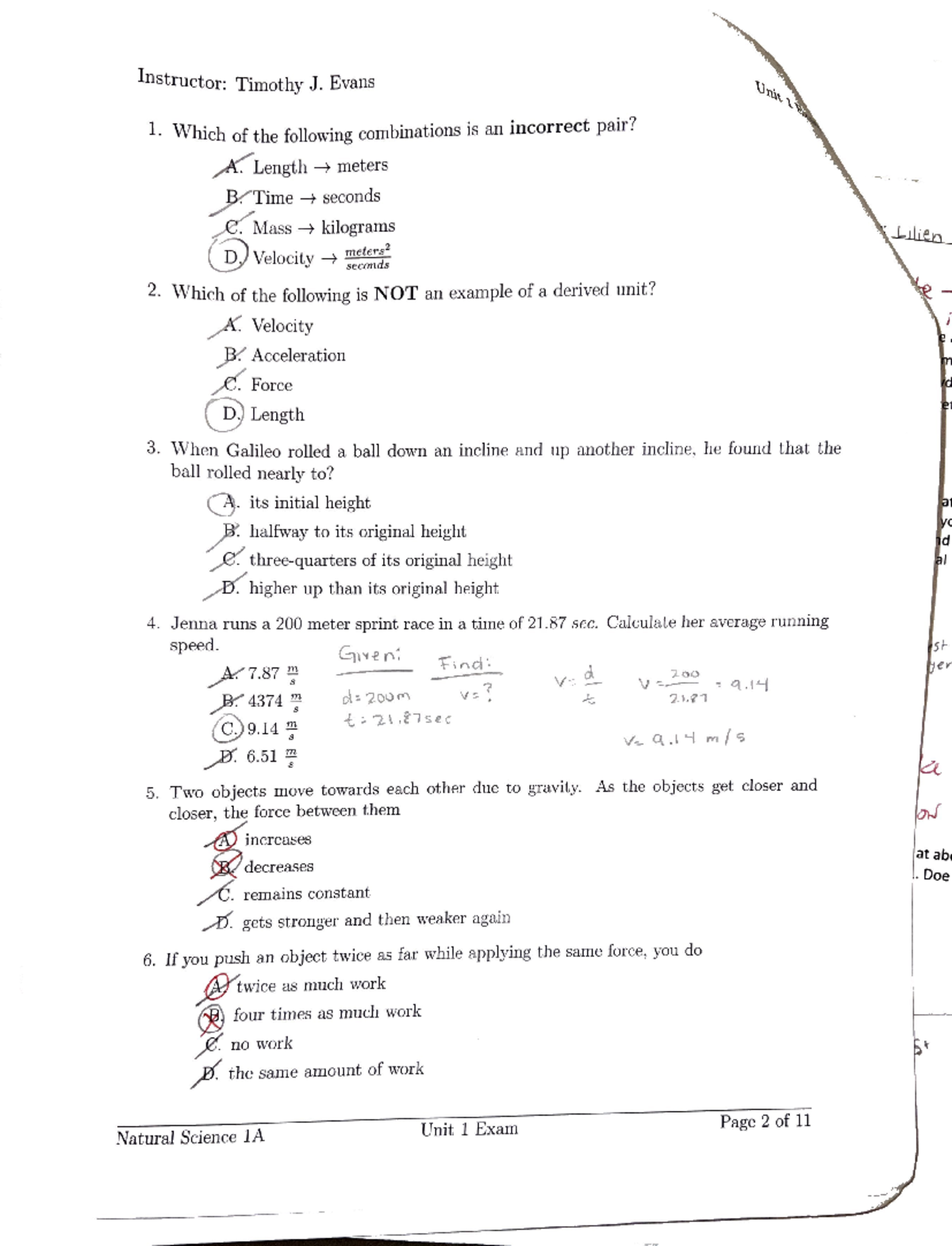 Unit 1 Exam (Ch 1-4) - NATSCI1A - Studocu