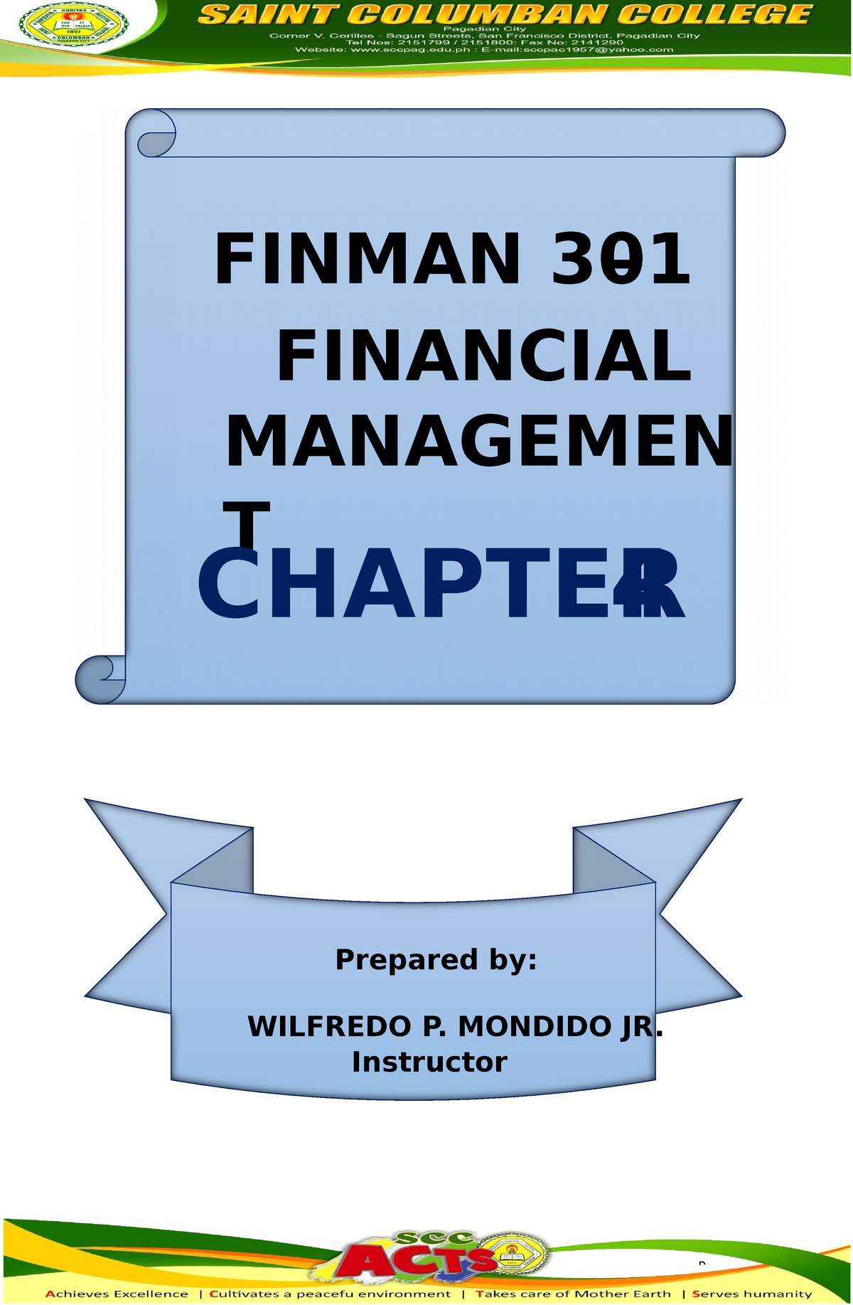 finman-301-chapter-4-capital-budgeting-finman-301-financial