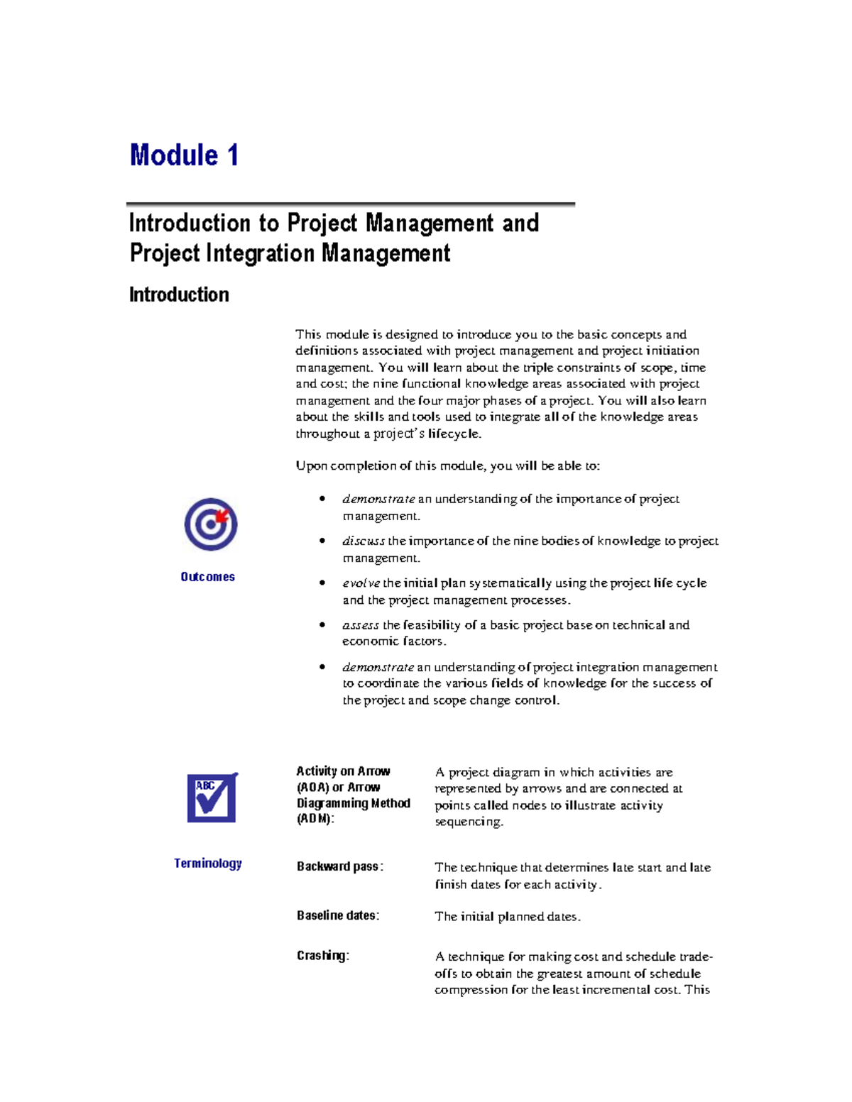 Module 1 Introduction To Project Management And Project Integration ...