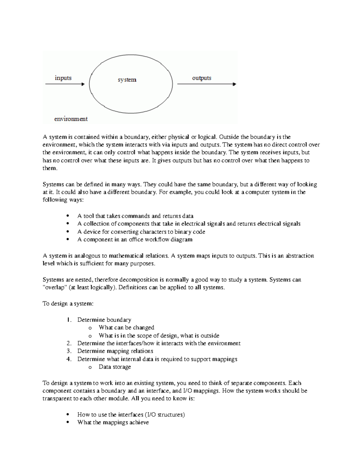 CS Lecture 3 - Computer science - A system is contained within a ...