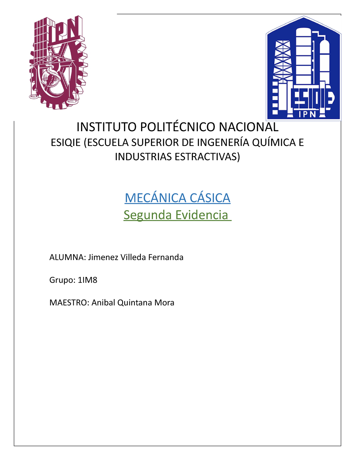 Instituto Polité Cnico Nacional - INSTITUTO POLITÉCNICO NACIONAL ESIQIE ...