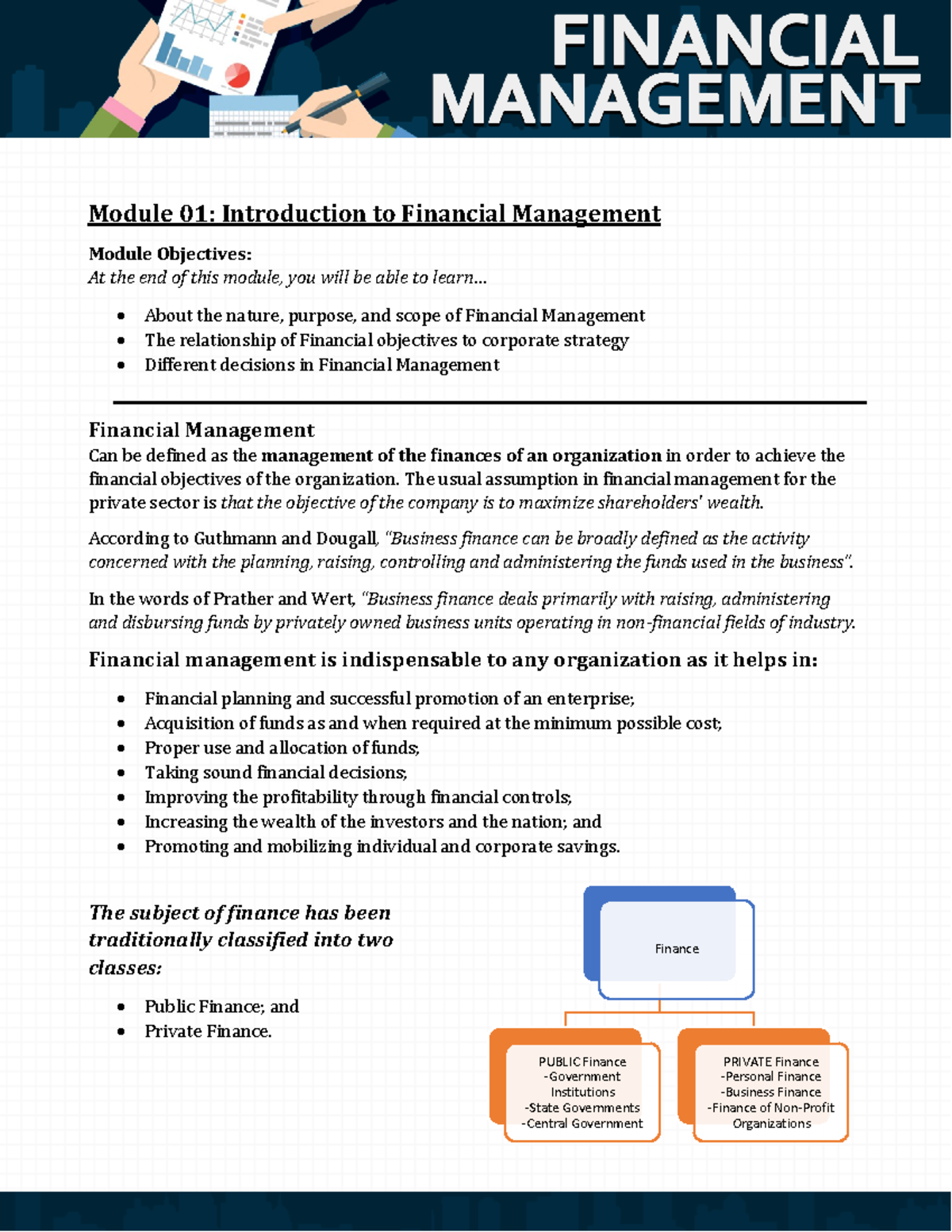 (01) Module 01 Introto FM_introduction - Module 01: Introduction To ...