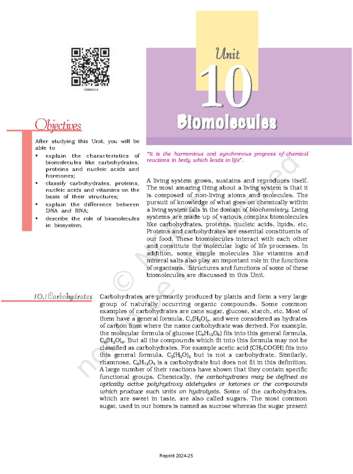 Biomolecules - A living system grows, sustains and reproduces itself ...