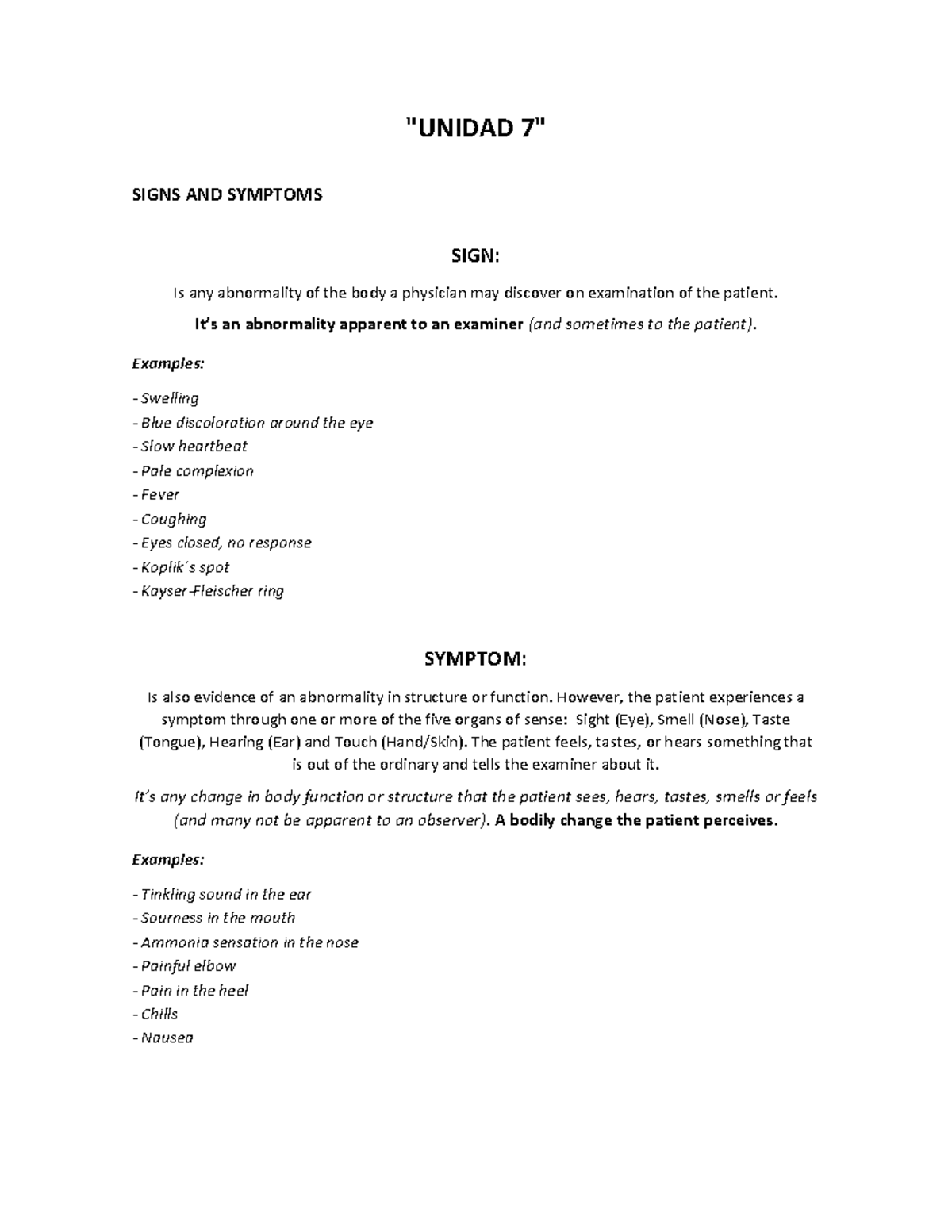 Repaso Inglés (UNIT 7) - 