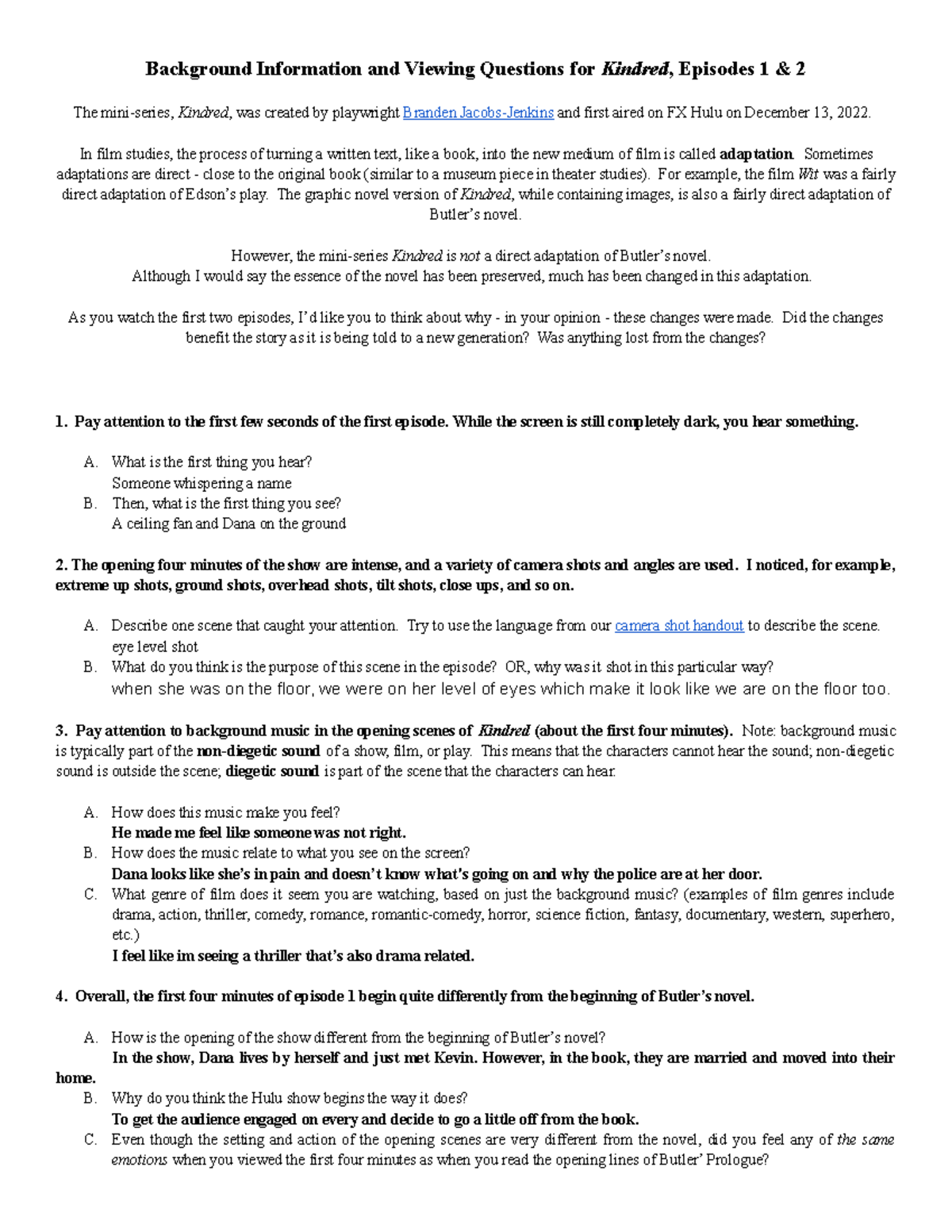 Copy of EN 182 Background Information and Viewing Questions for Kindred