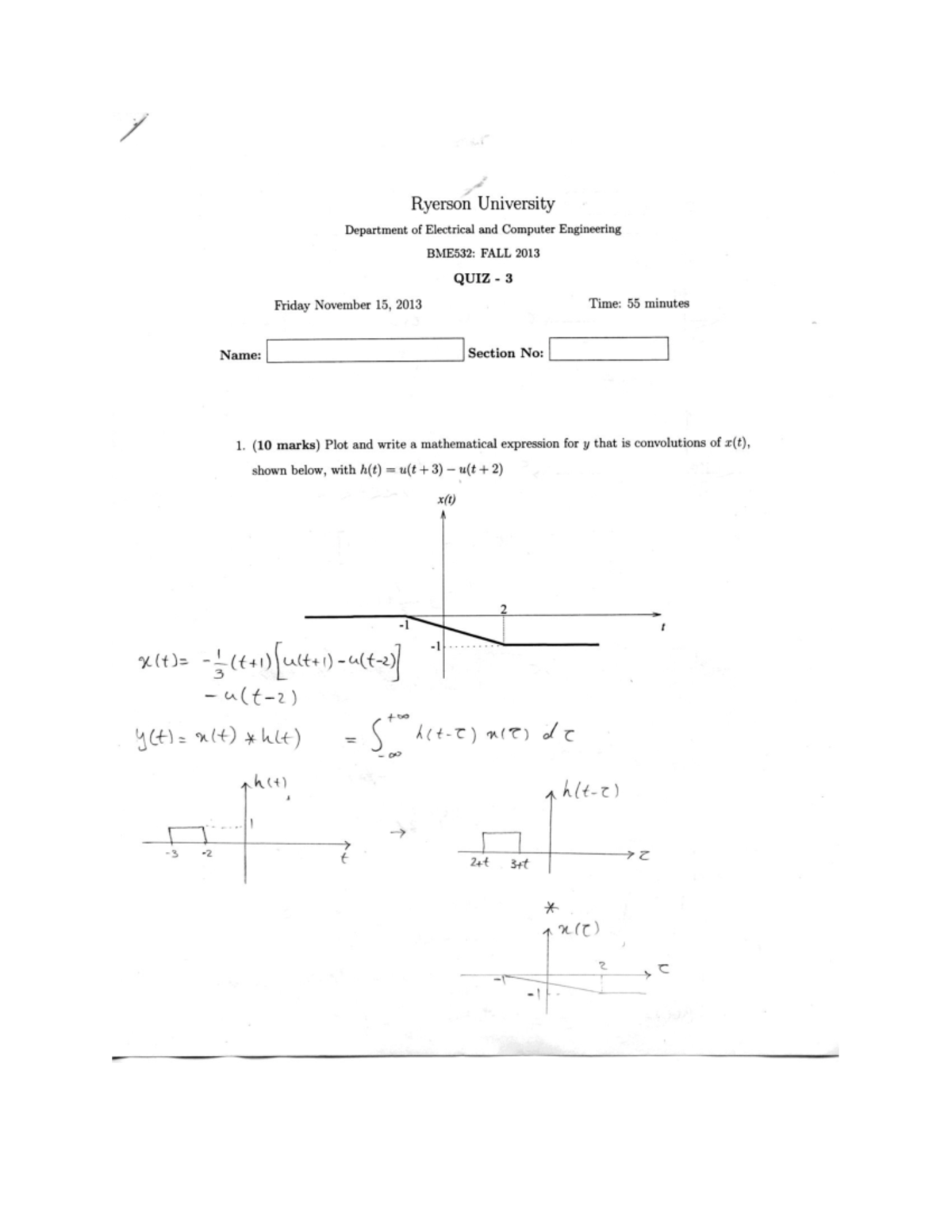 Practical quiz 3 solution Ryerson University Department of