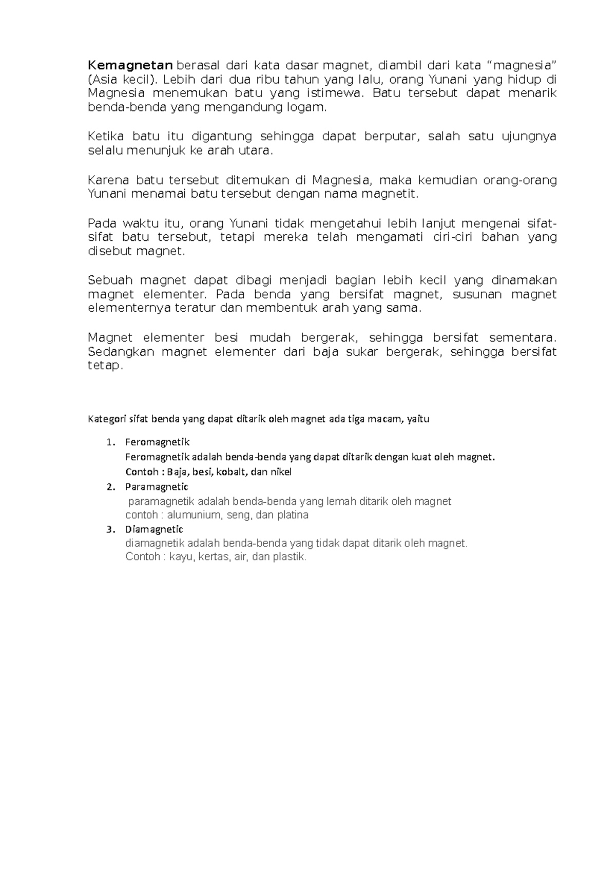 Kemagnetan Pr Fisika - Read - Kemagnetan Berasal Dari Kata Dasar Magnet 