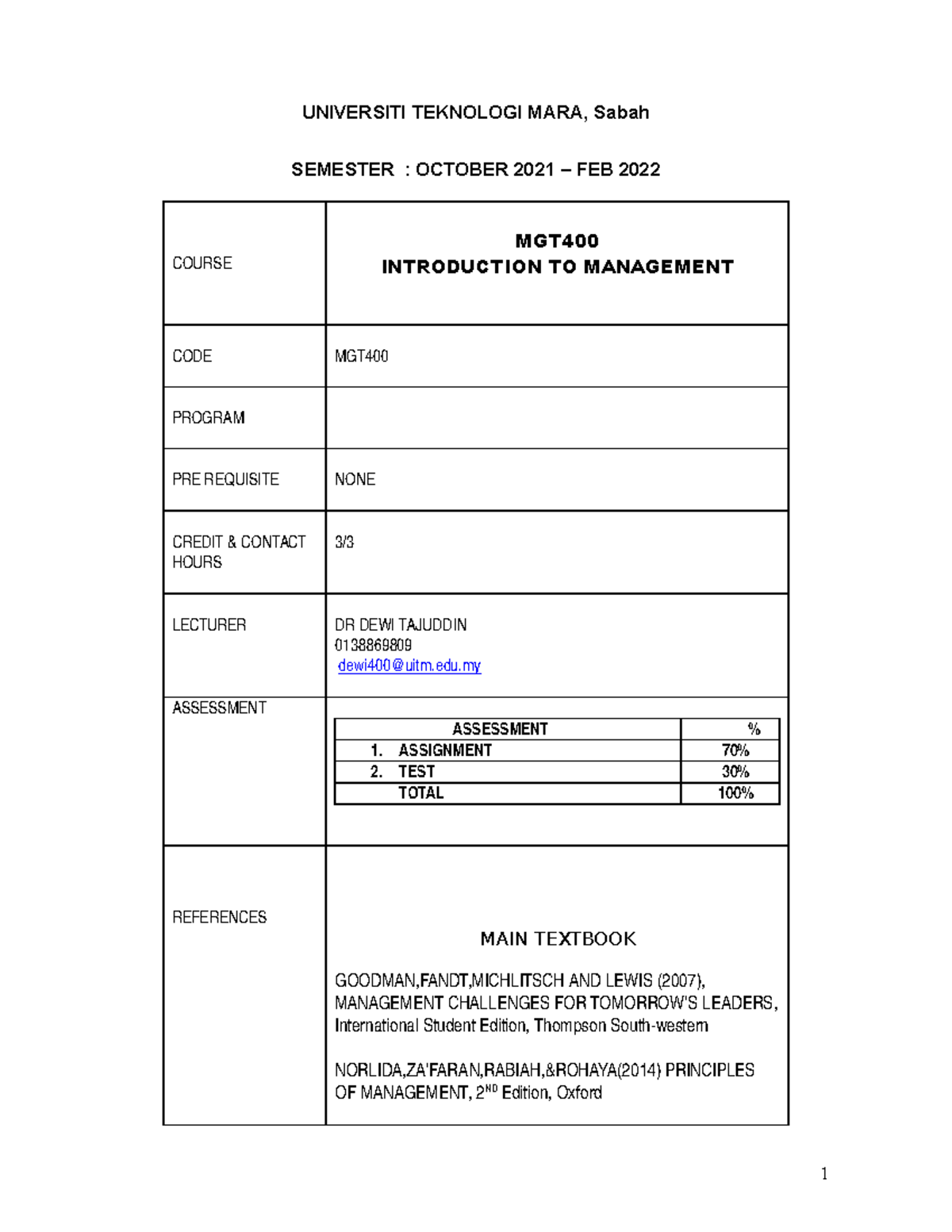 Course Outline + Lesson PLAN + Study PLAN + Syllabus AND Assignment ...