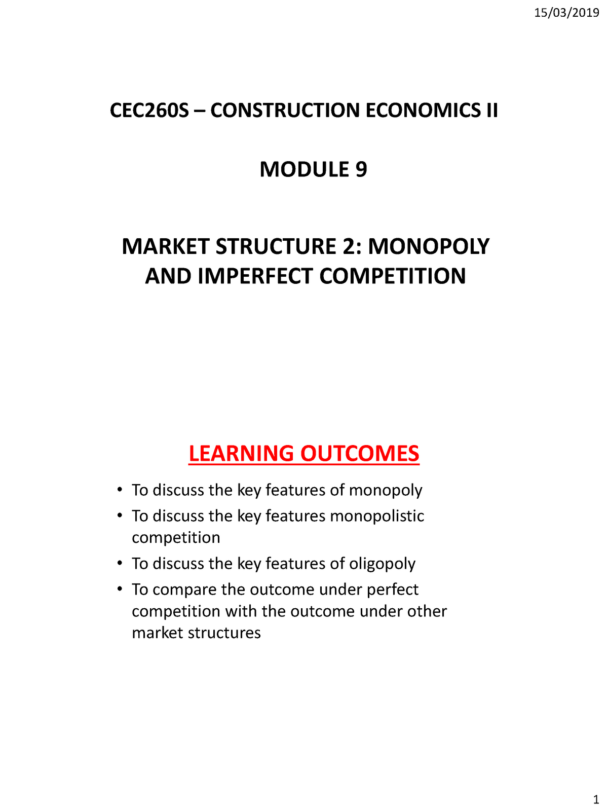 market structure essay questions and answers