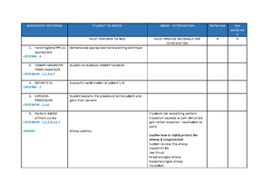 STAR selection criteria exemplar - 1. Demonstrated clinical knowledge ...