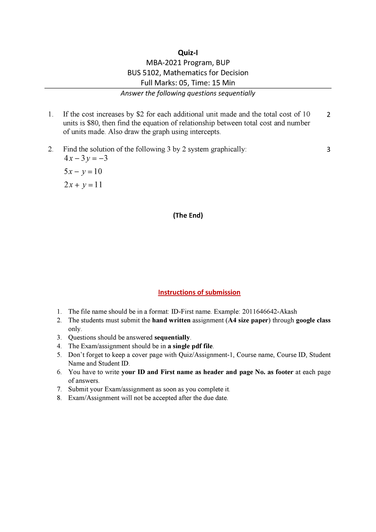 business plan math reading quiz answers