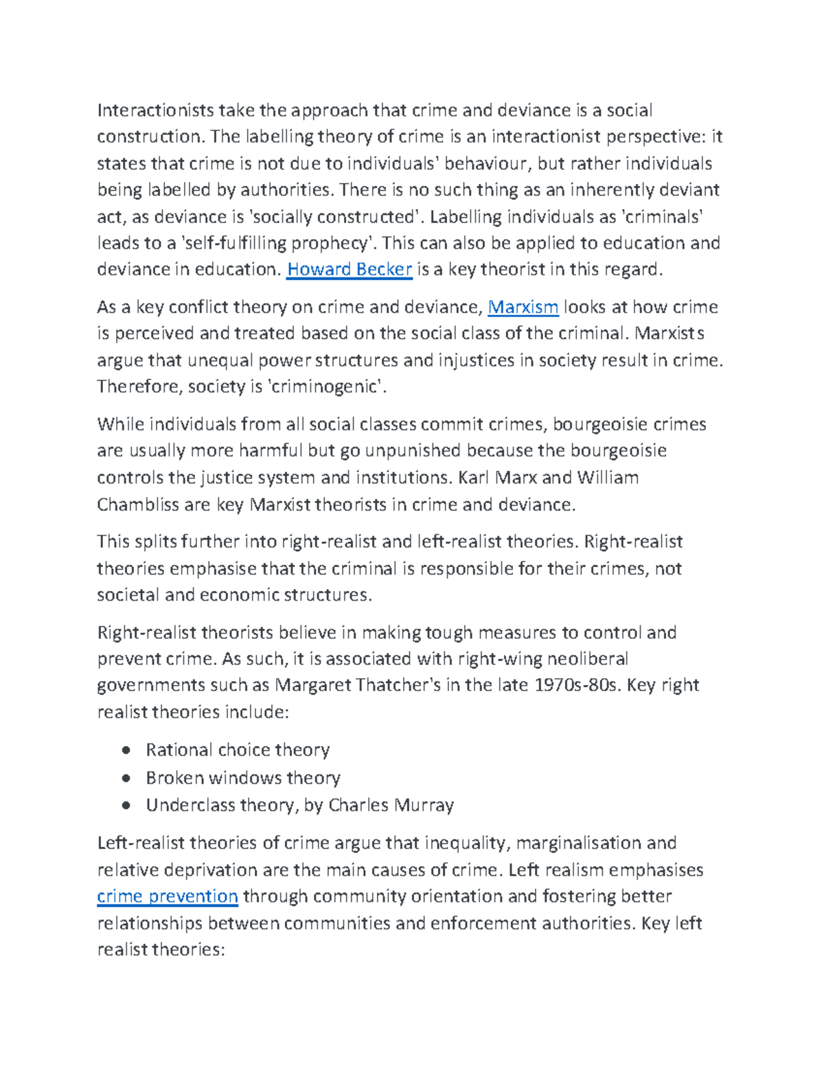 Document 177 - Dr. Chang - Interactionists take the approach that crime ...