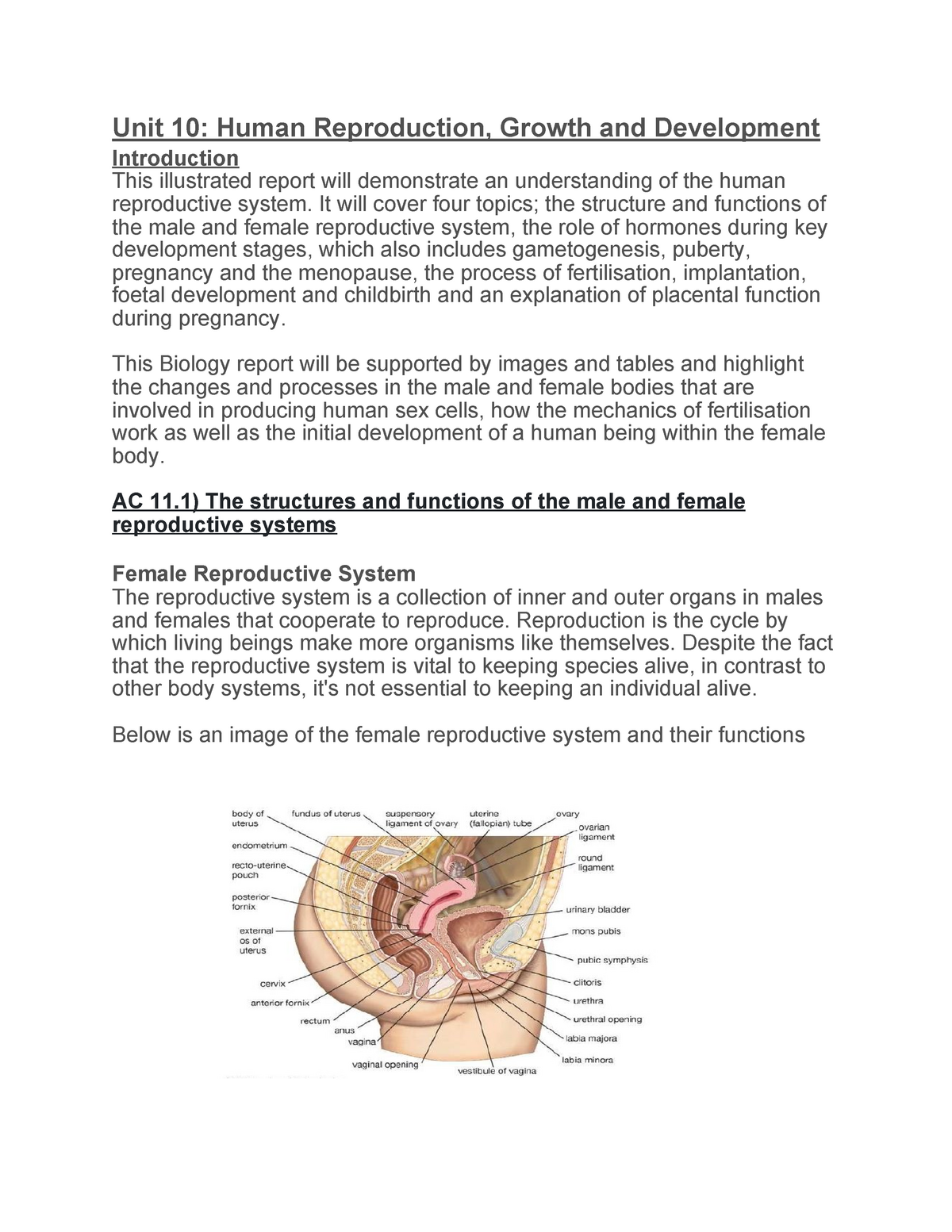 Unit Unit Unit Human Reproduction Growth And Development Introduction This