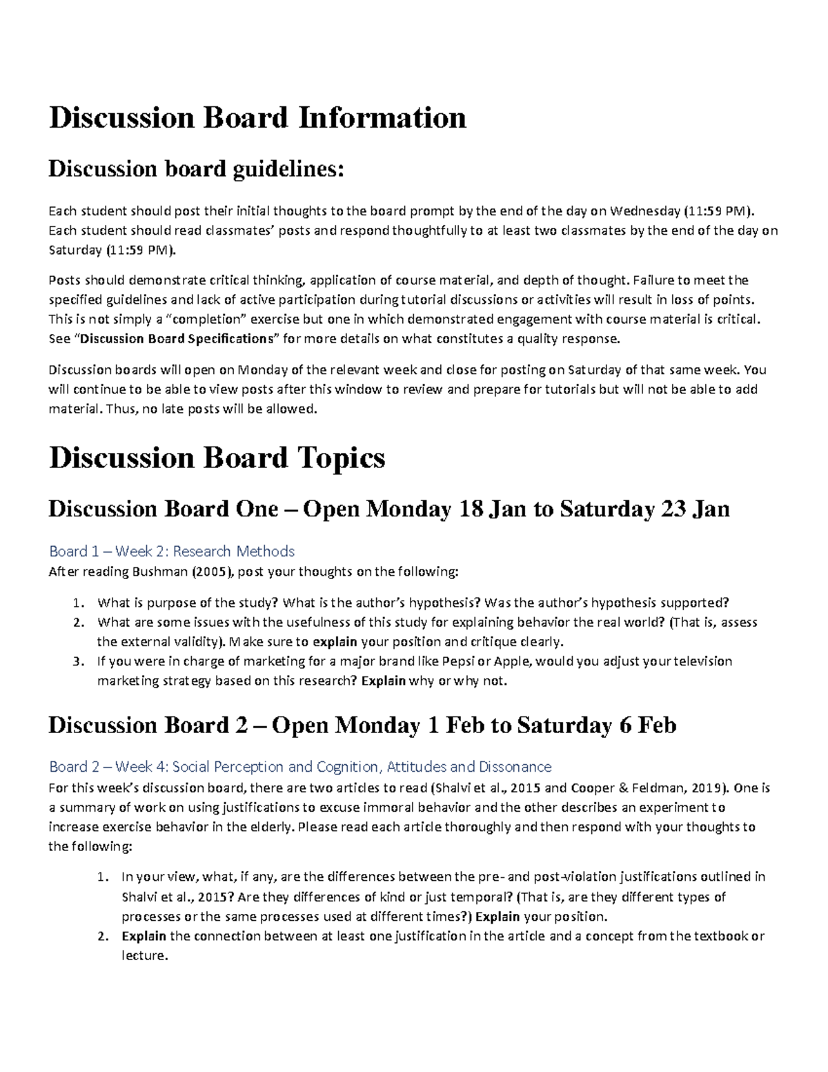 Discussion Board Information - PL3235 - NUS - Studocu