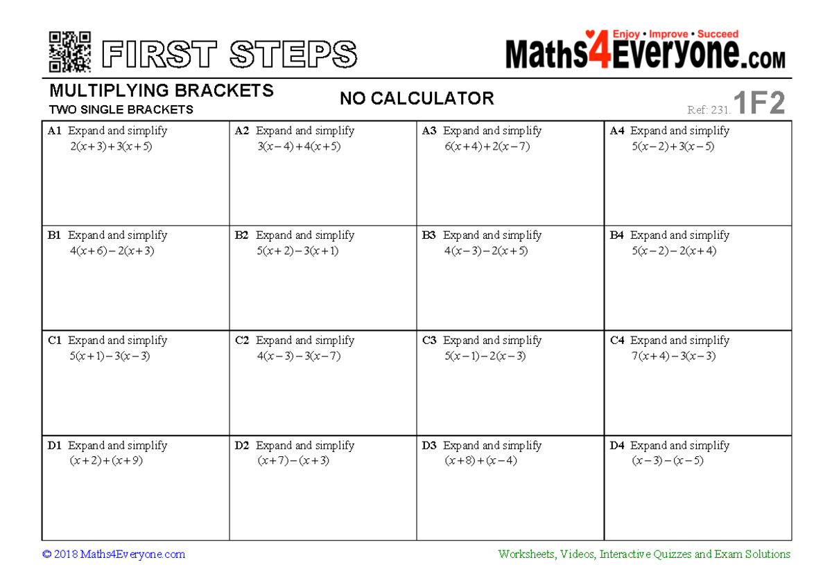 2311f2 expanding two single brackets MULTIPLYING BRACKETS TWO SINGLE